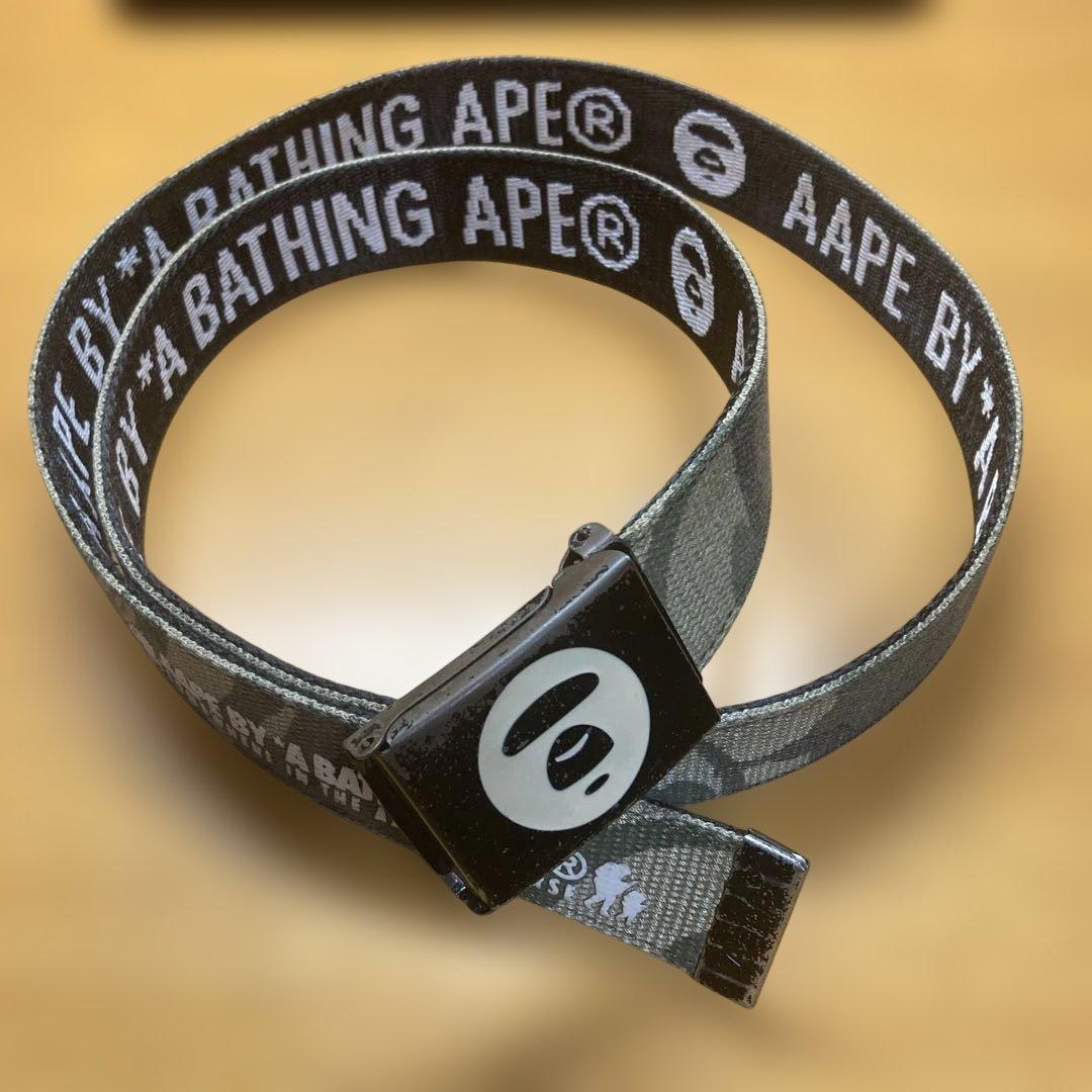 アベイシングエイプ ベルト 迷彩 ビンテージ 中古品 擦れ箇所有り