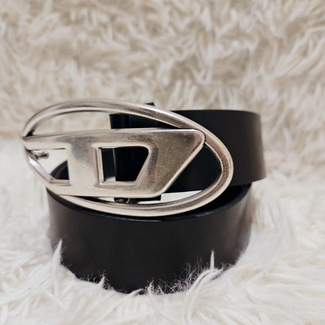 DIESEL カウレザーベルト 本革 ベルト 75/80デカロゴ 黒 30 B-DLOGO X08511PR227 ベルト(MEN)|DIESEL(ディーゼル)公式オンライン