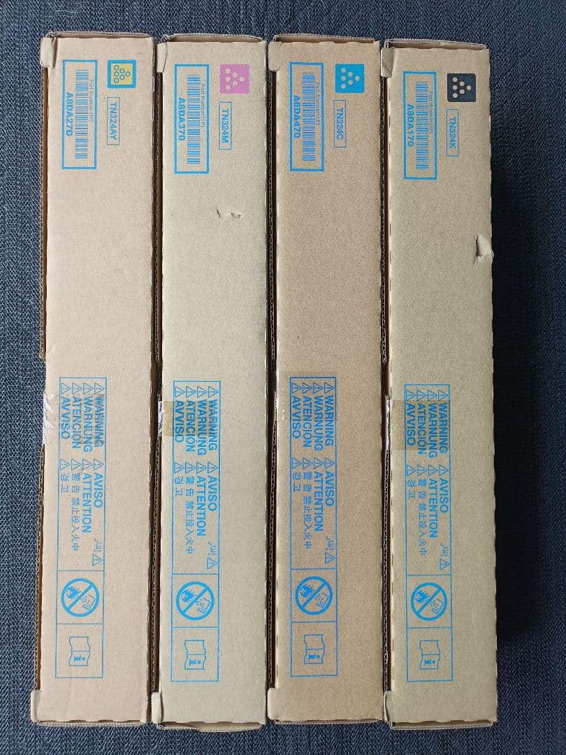 コニカミノルタ　TN324 4本＋103廃トナーボックスセット新品、純正品 Amazon.co.jp: WX-103 WX103 WT 103 廃棄トナーボックス A4NN-WY3