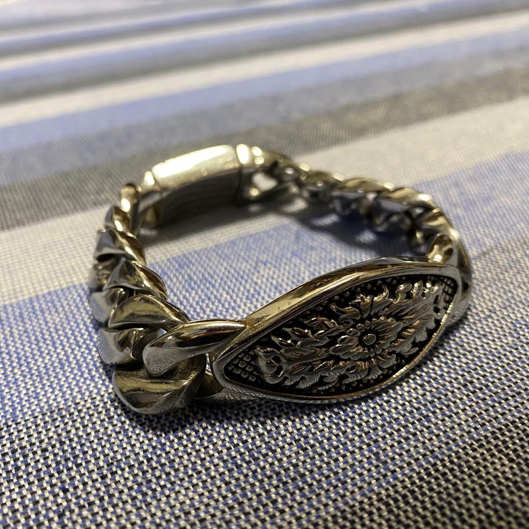 【極稀少】極太チェーンブレスレット 装飾付き