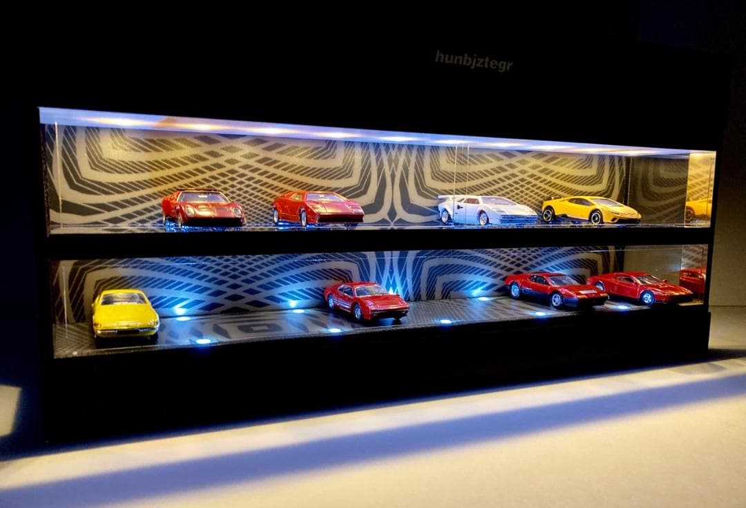 1/64展示20台可能・BRシンメトリー・2層式ディスプレーBOX/ネオジオラマ