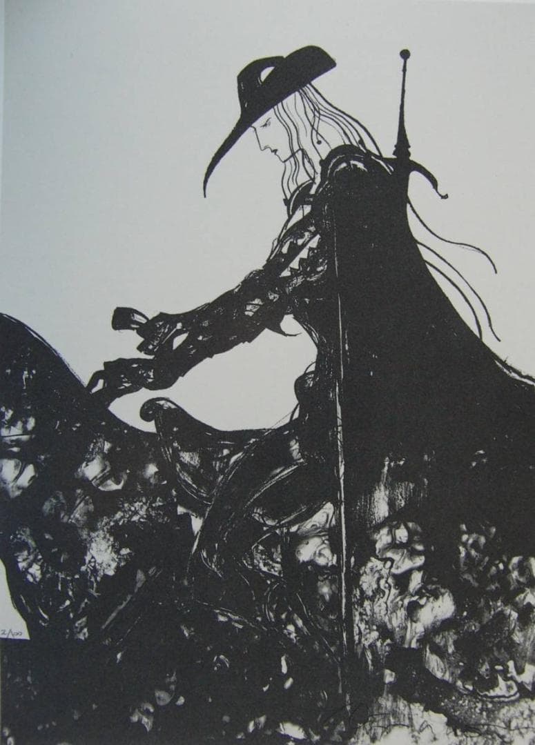 天野　喜孝、月影の騎士、厳選、希少画集画、美麗！人気作品、新品高級額 額装付