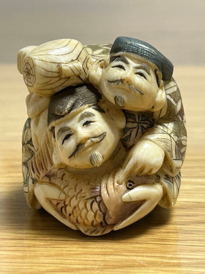 大黒天　恵比寿　根付け