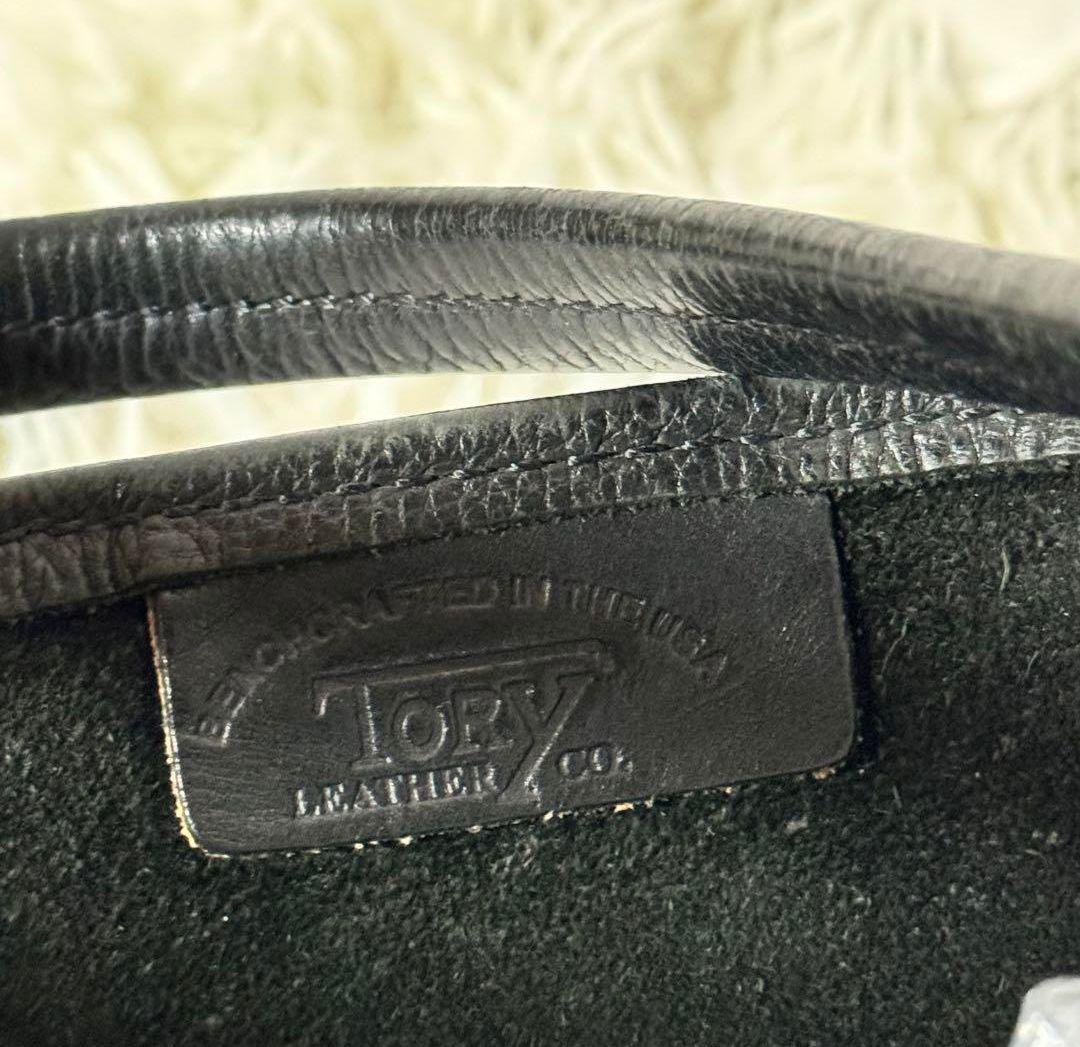 TORY LETHER トリーレザー トートバッグ ブラック シボ革 黒 - メルカリ