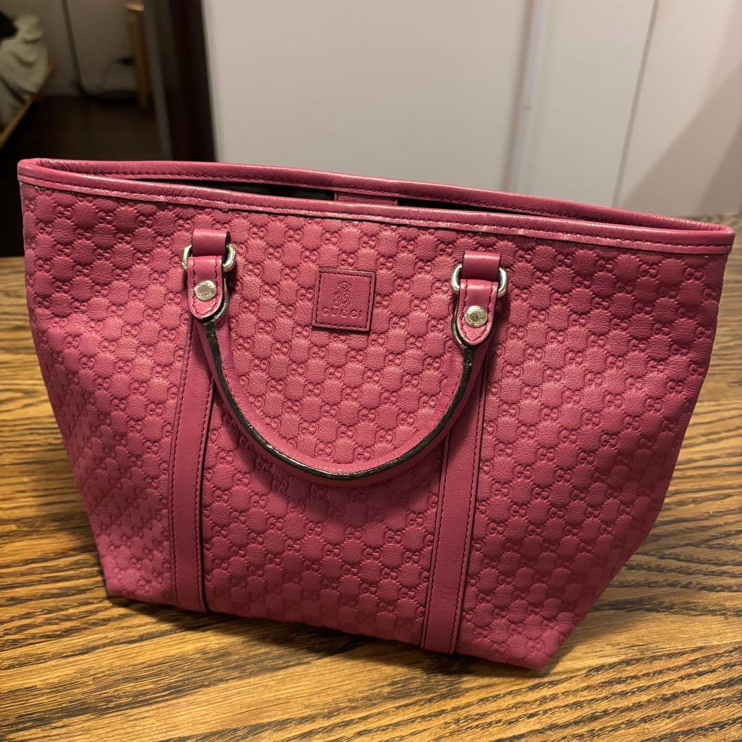 グッチ　ピンク　スモール　トートバッグ