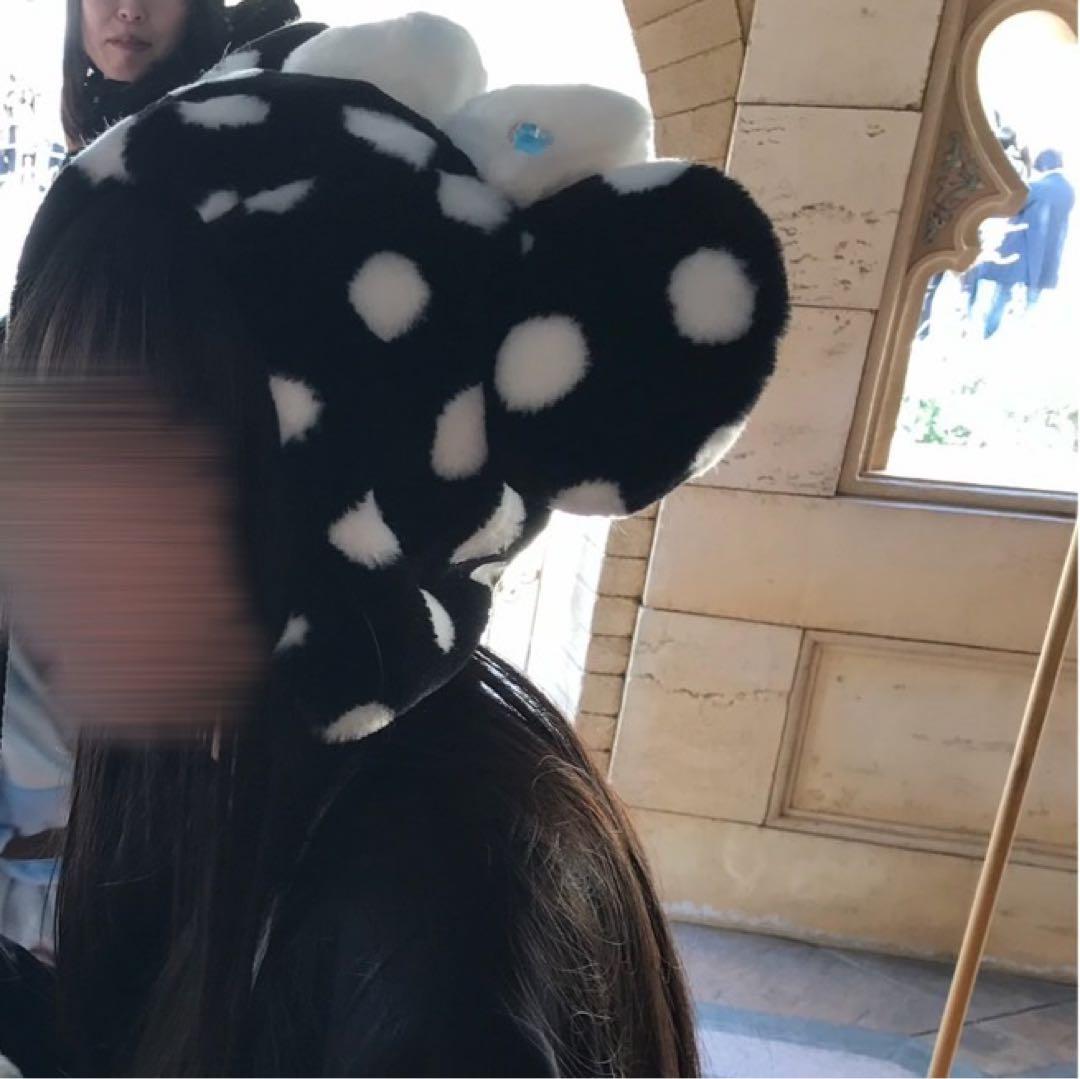 ディズニー 水玉 ファンキャップ ミニーちゃん 黒 - メルカリ