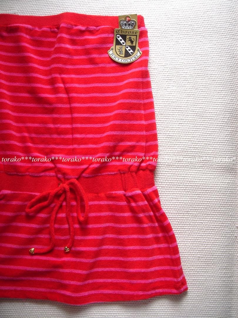 JUICY COUTURE ジューシークチュール 赤 ボーダー ベアトップ