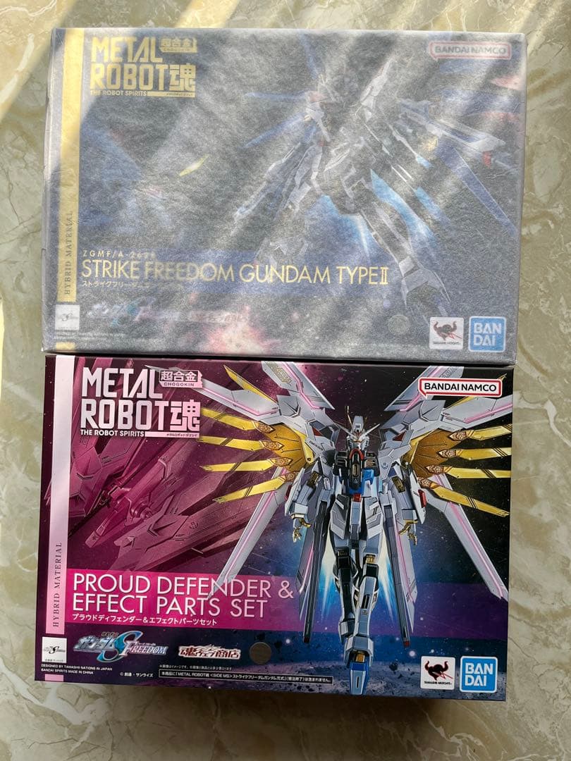 L ROBOT魂 ストライクフリーダム弐式＆プラウドディフェンダーセット METAL ROBOT魂 ストライクフリーダムガンダム弐式」「プラウド
