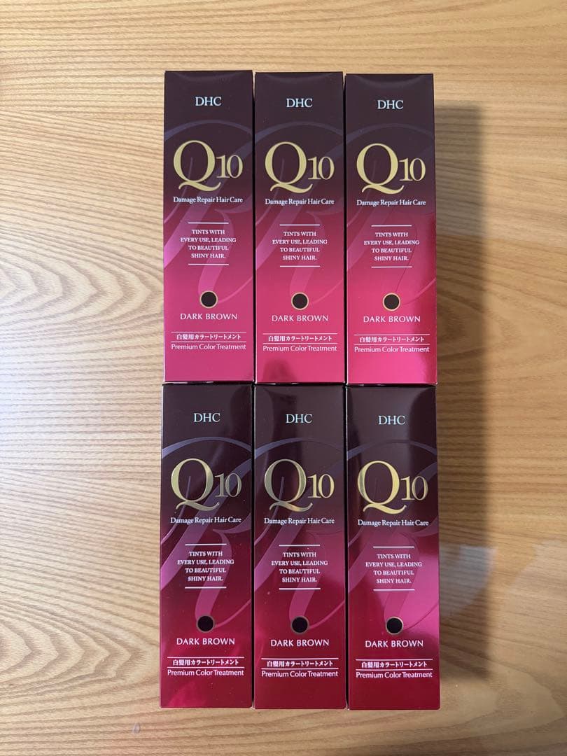 【DHC Q10 ￼プレミアム ￼カラートリートメント ダークブラウン6本】