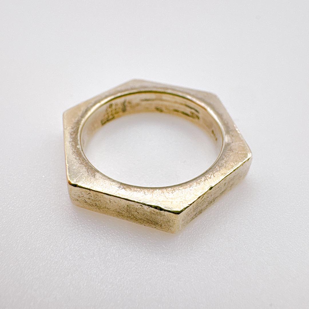 な*み様 【GUCCI】シルバー 六角 ヘキサゴン vintageリング 指輪