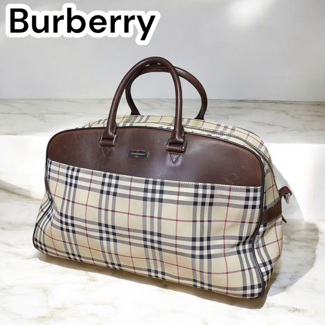 美品✨ バーバリー　ボストン　ワンマイルバッグ　ノバチェック　ベージュ