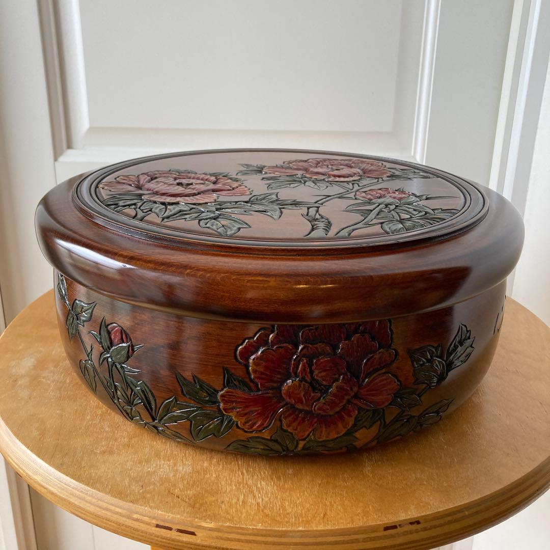 烏城彫　茶櫃、印鑑入れ⭐︎