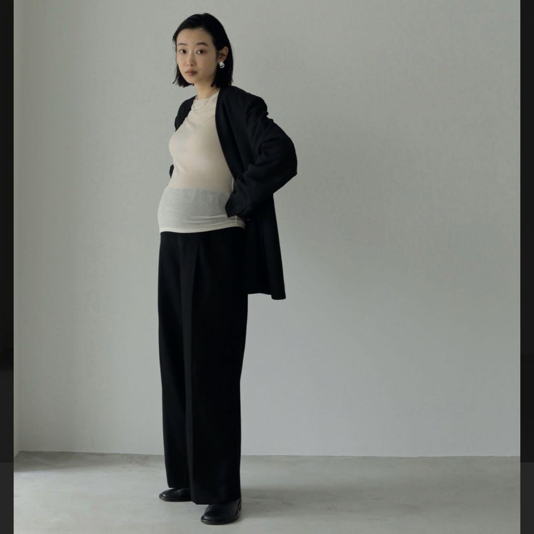 anuke Reha Tuck マタニティパンツ38タックワイドパンツ anuke(アンヌーク) Reha. Tuck Wide Pants ☆26春夏予約 【72410701