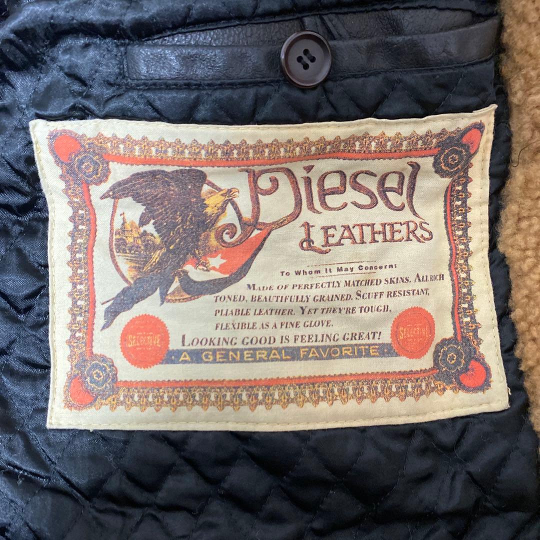 Diesel Leather Cie ブラックレザージャケット - メルカリ