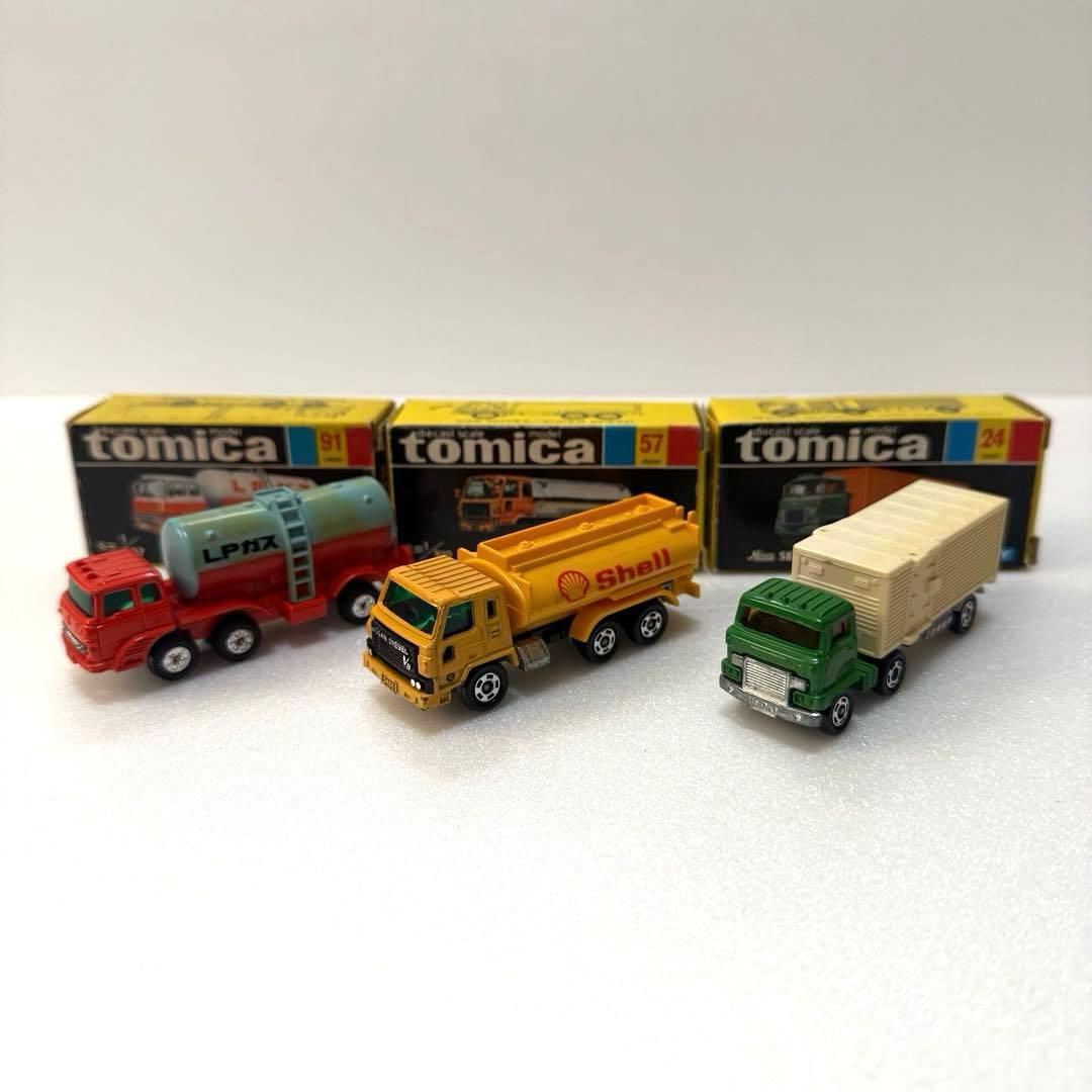 トミカ日本車シリーズ 当時物 日野セミトレーラ ニッサンディーゼル ふそうLPG