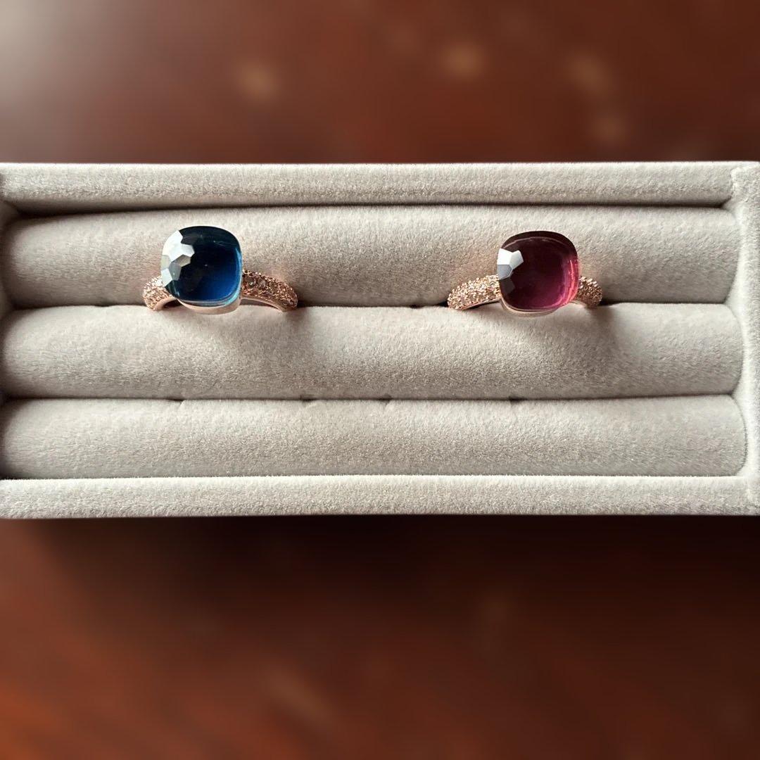 ②タイプ　ブルー　パープル　パヴェ付きリング　ポメラート好き