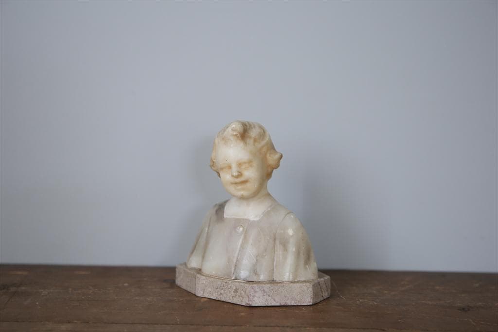 フランスアンティーク大理石製胸像/彫像/彫刻ペーパーウェイト(88-194-2)