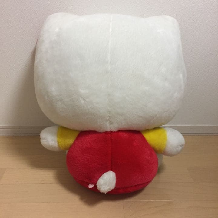 お値下げ/ハローキティ ぬいぐるみ 特大 キティ kitty レトロ - メルカリ