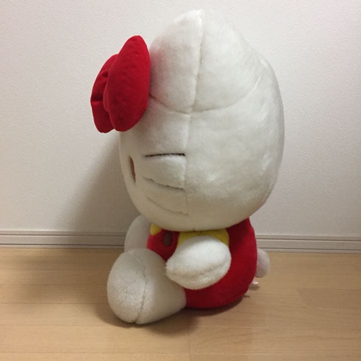 お値下げ/ハローキティ ぬいぐるみ 特大 キティ kitty レトロ - メルカリ