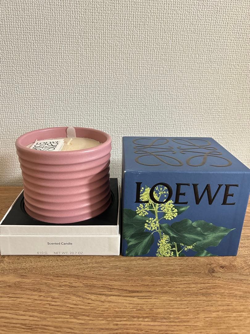 LOEWE アイビーキャンドル ミディアム ピンク 610g