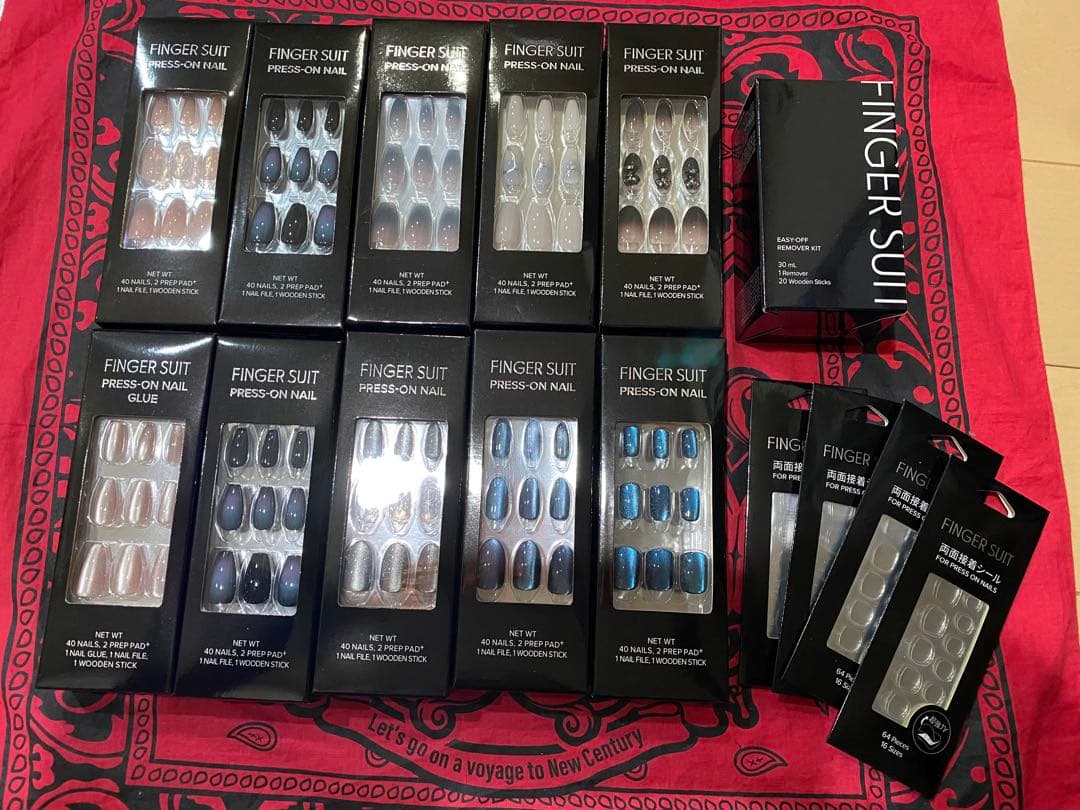 FINGER SUIT プレスオンネイル(グルー)１０種他２点
