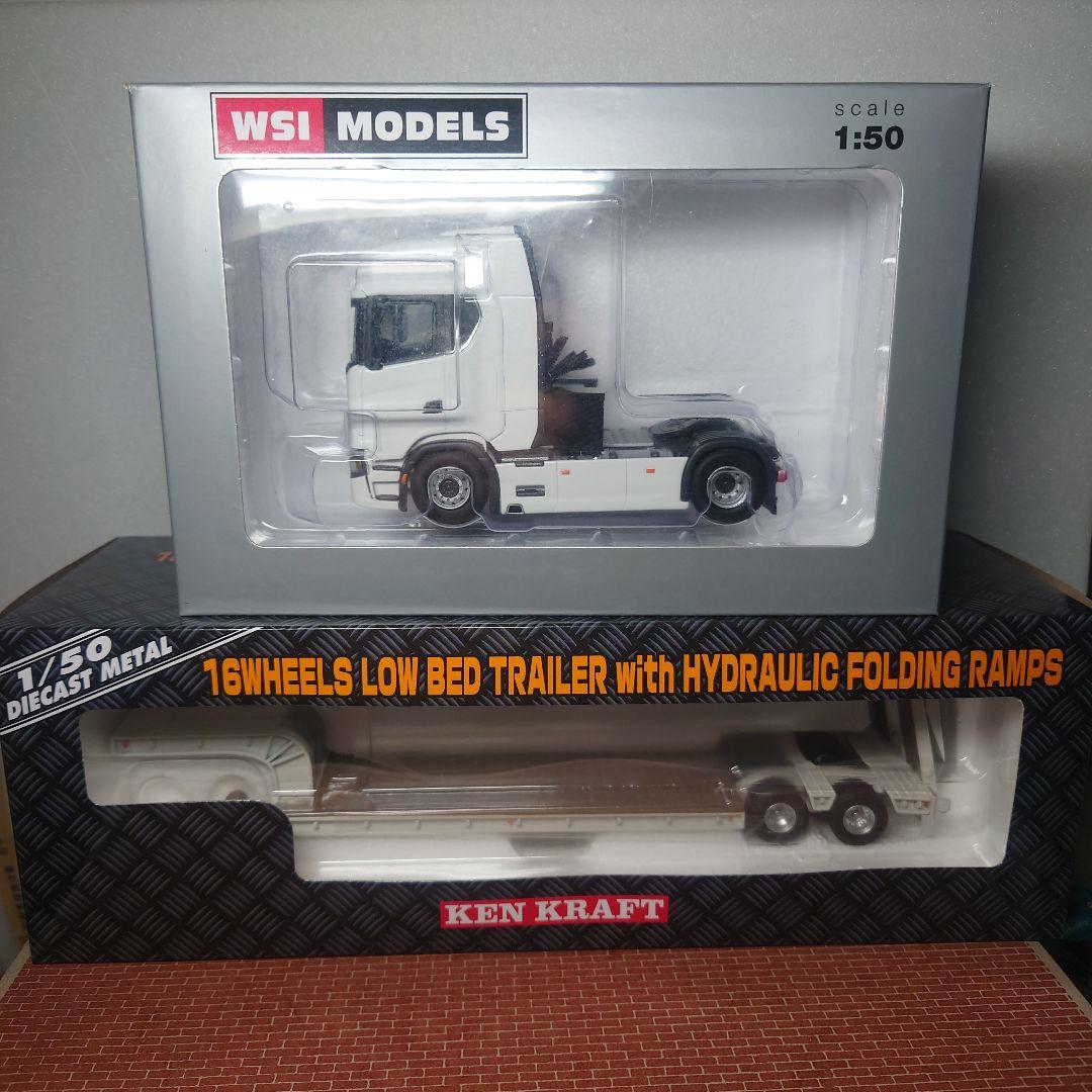 SCANIA 16輪トレーラー 自動あゆみ付(1/50) WSI トラック 日野プロフィア 16輪トレーラー 自動あゆみ付(1/50) トラック HINO