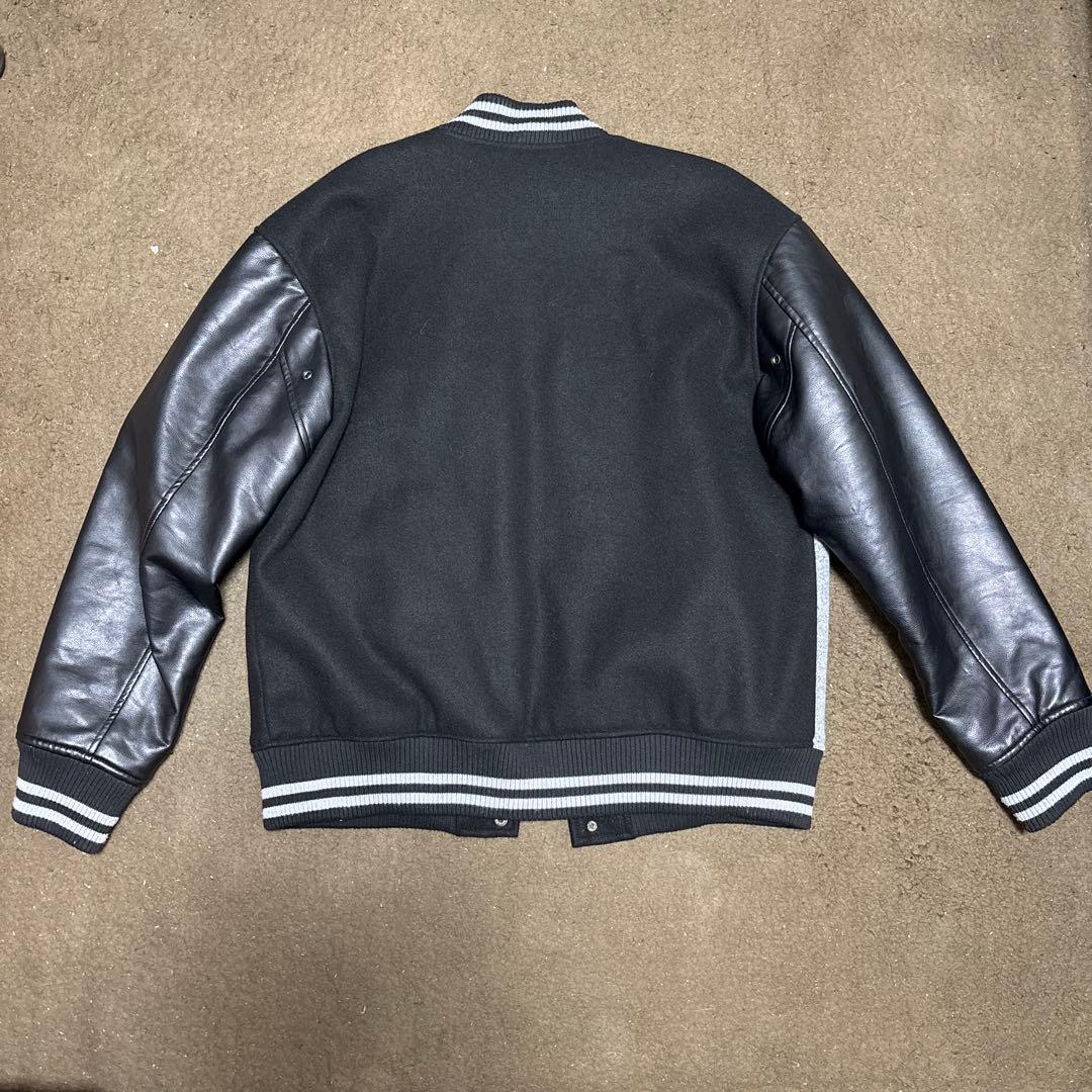 スタジャン ブラック/グレー ウール/レザーの通販はau PAY マーケット