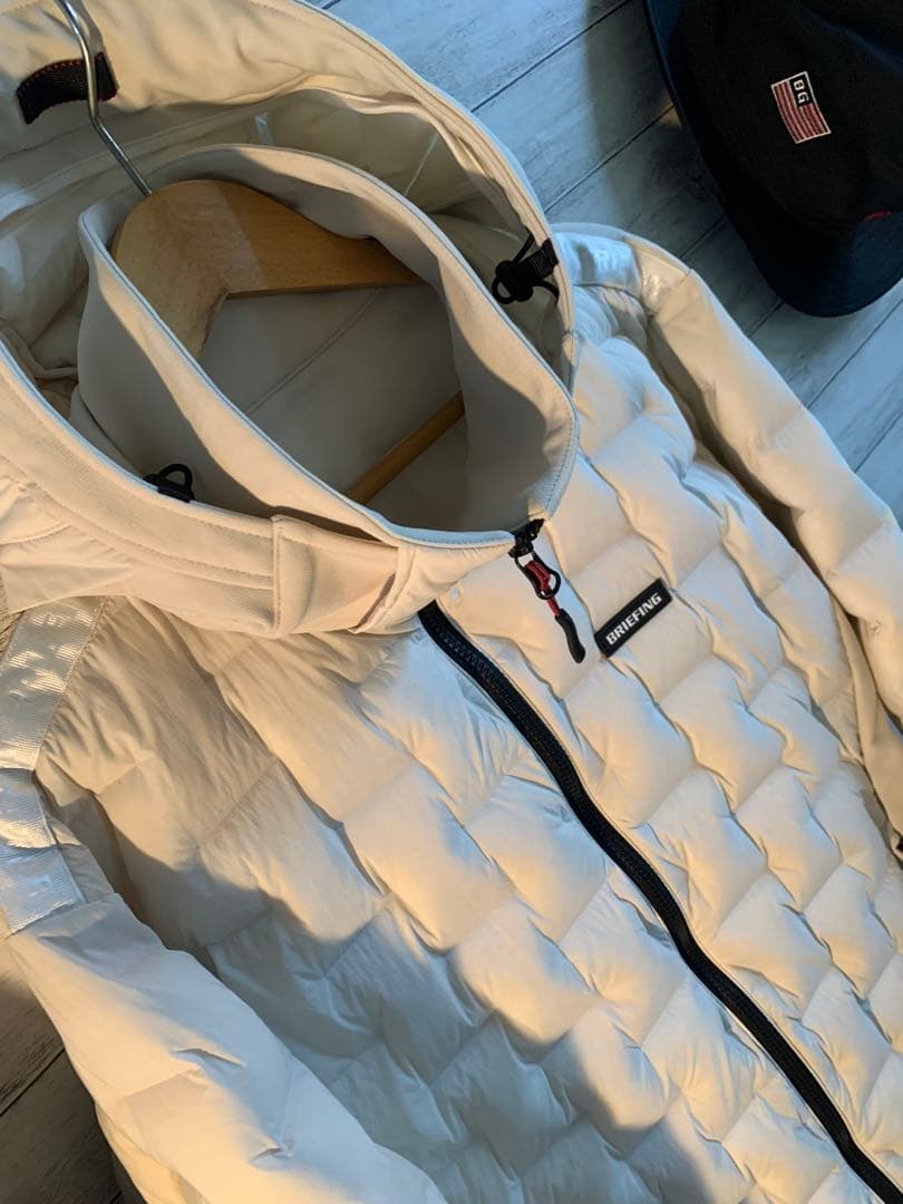 BRIEFING HYBRID DOWN PARKA BEIGE M 美品