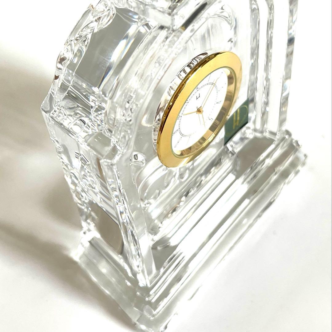 HOYA クリスタル卓上時計 ガラス 透明 可愛い♡ - メルカリ