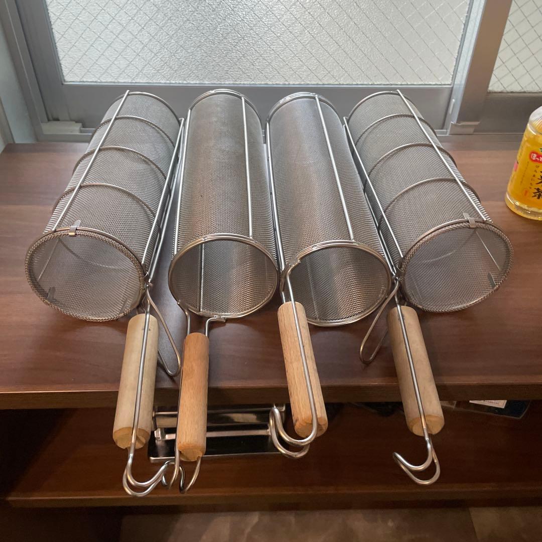 スチール製パスタストレーナー4個セット