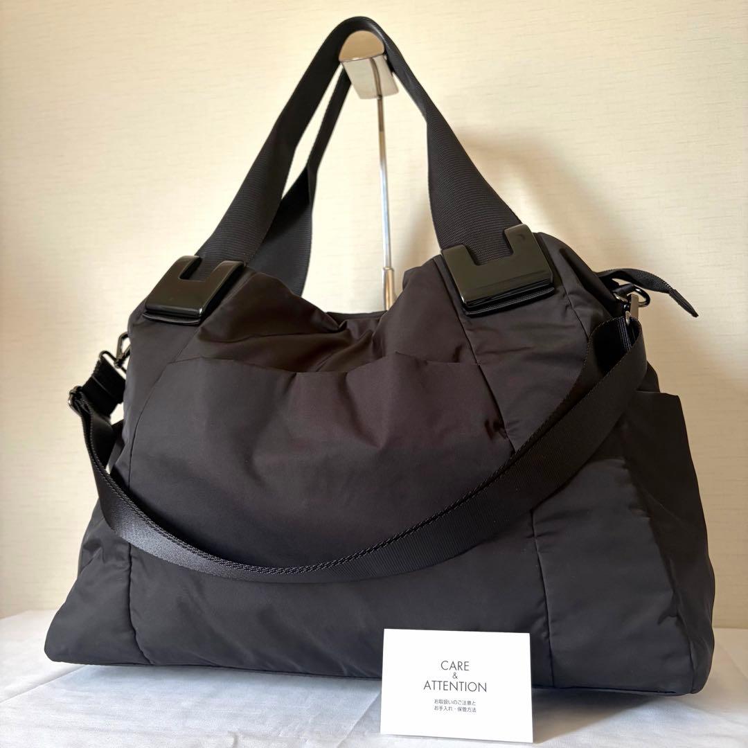 美品】イアパピヨネ 樹脂パーツトート Lサイズ 2way ボストンバッグ