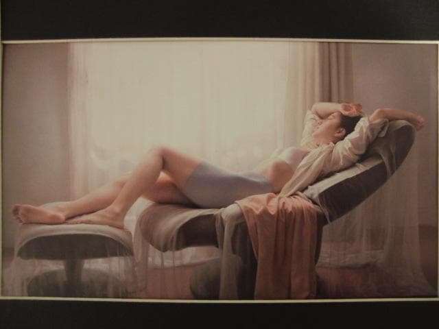 島村信之、【優しい時】、希少な額装用画集より、新品額装付、状態良好