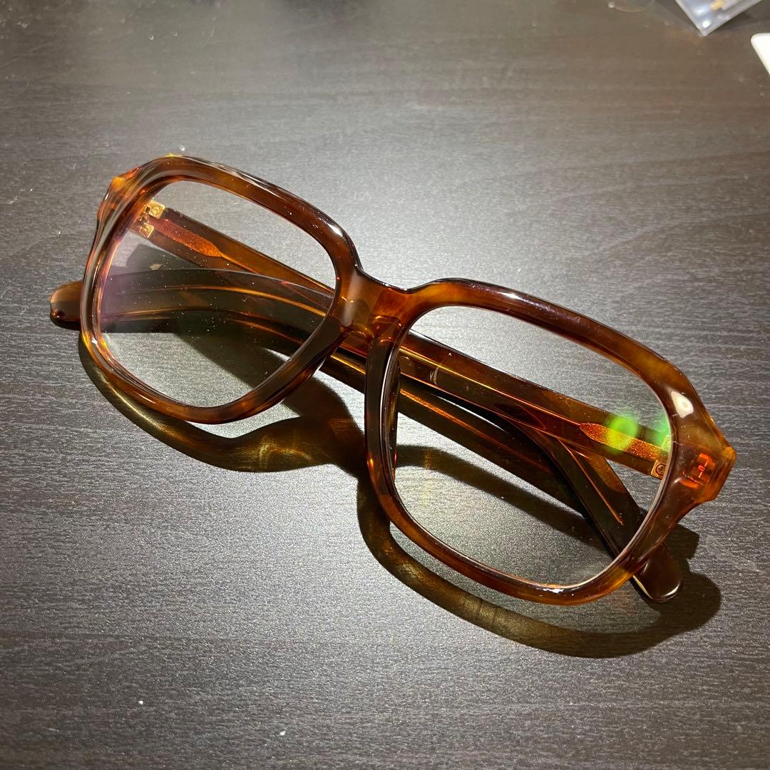 べっ甲　メガネ　k18 750 蝶番　ヒンジ　上トロバラ甲