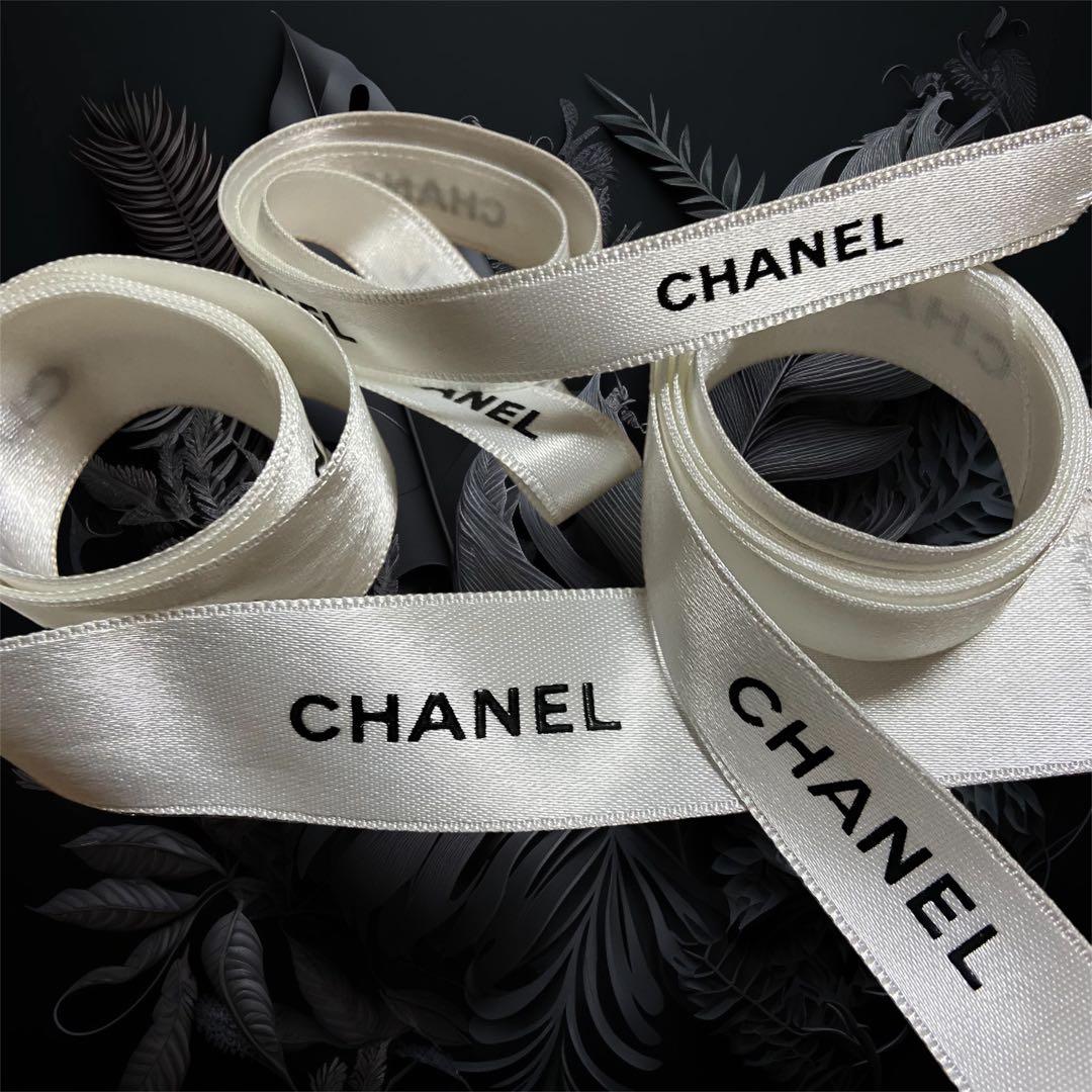 CHANELリボン まとめ売り ラッピング リメイク ハンドメイド 白リボン