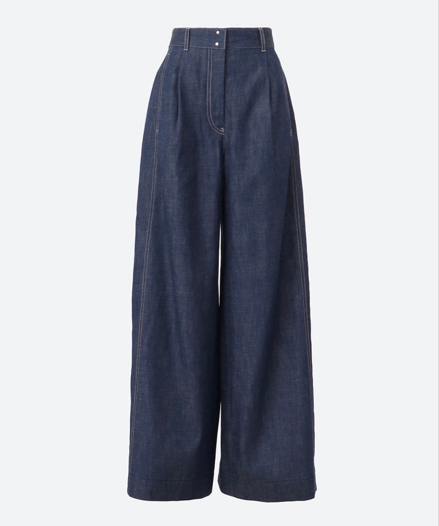 【新品タグ付】ebure ライトオンスデニム5ポケットパンツ　ブルー