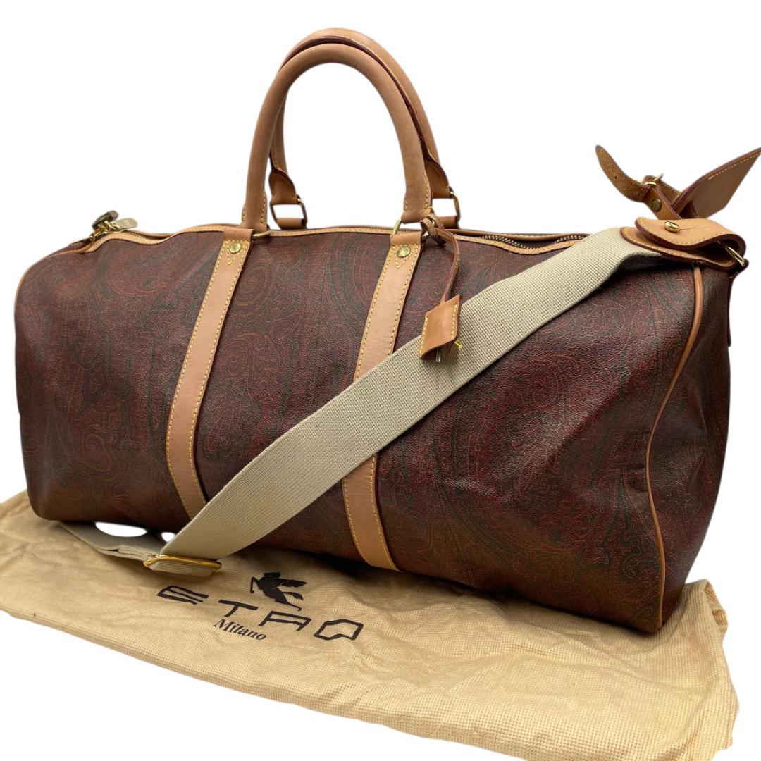 ETRO/エトロ ペイズリー柄 2way ボストンバッグ 南京錠付き