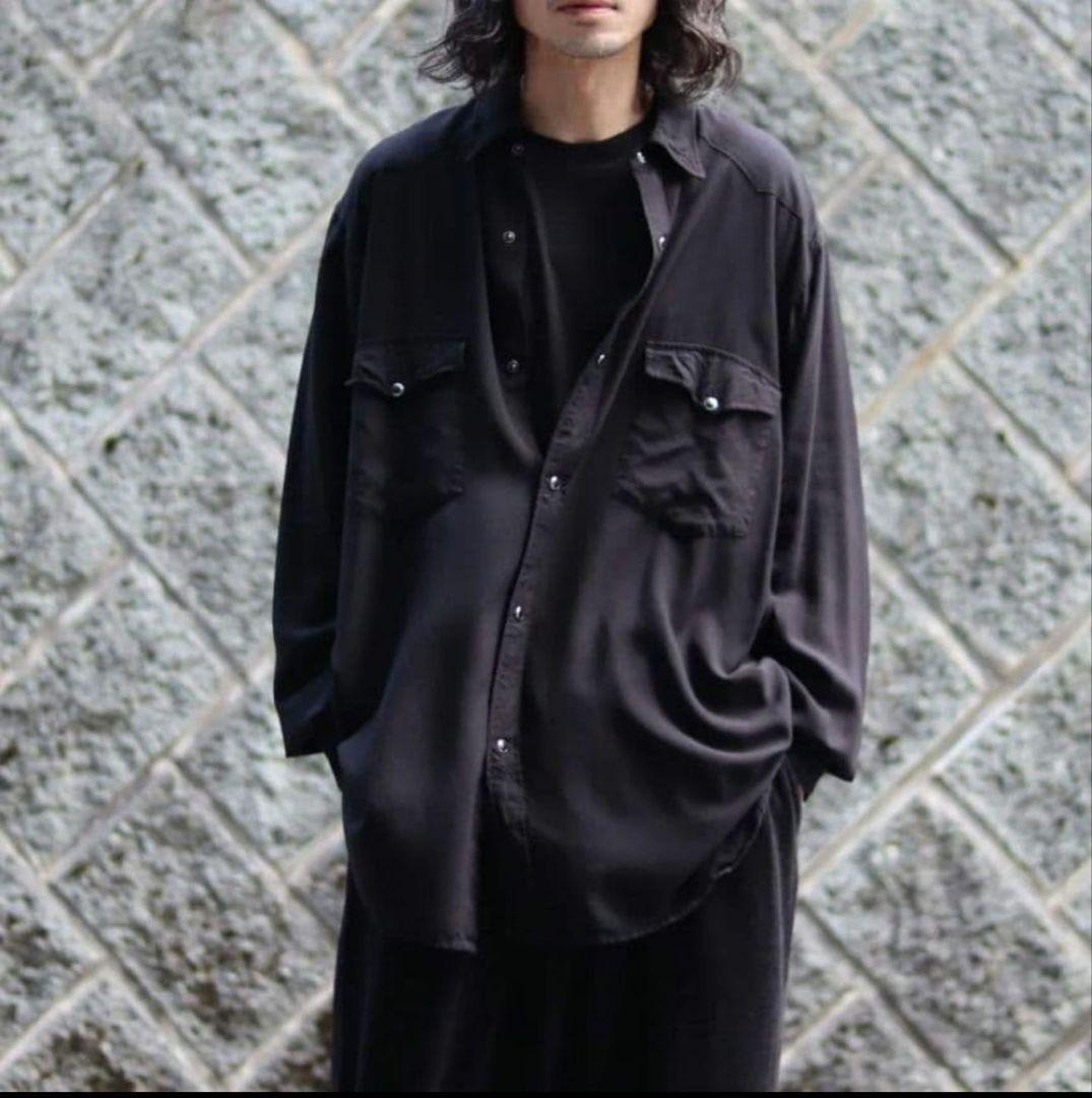 comoli レーヨンウエスタンシャツ