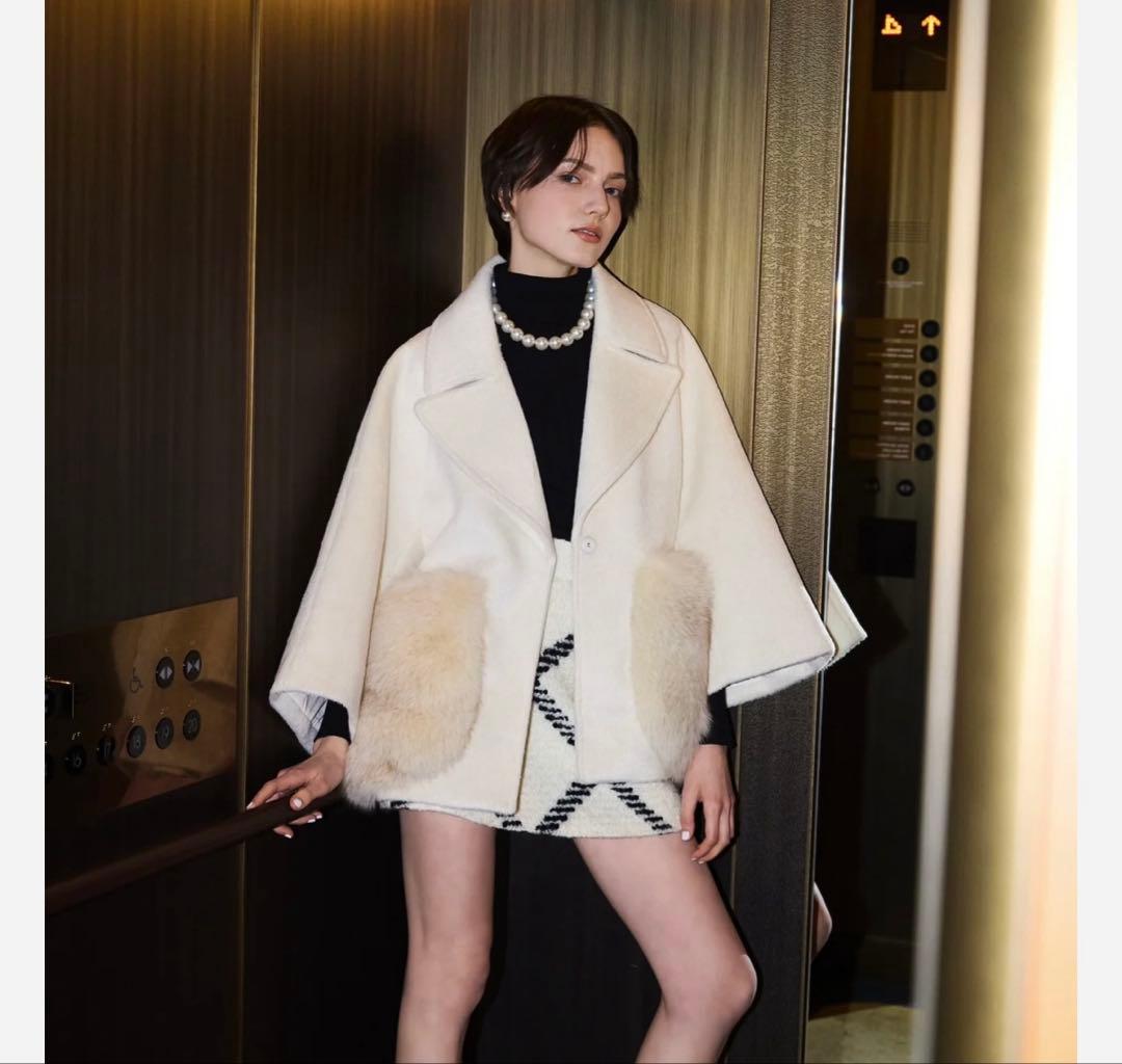 Sheller シェリエ FOXファー ファーコート FOXFUR ミドルコート - メルカリ