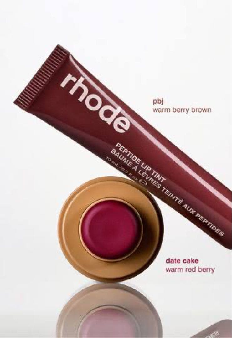 rhode the duos リップpbj＆チークdate cakeシール付き The duos! Pocket blush in shade date cake & lip tint in shade pbj