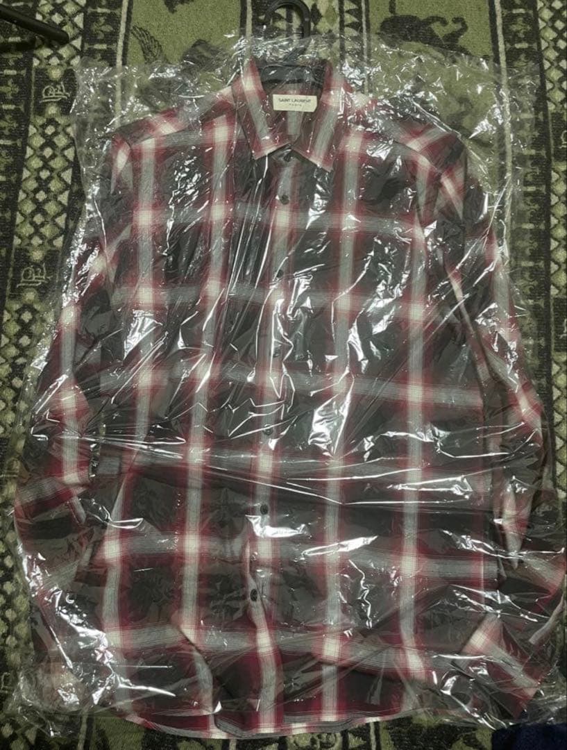 SAINT LAURENT PARIS 14aw オンブレ チェックシャツ