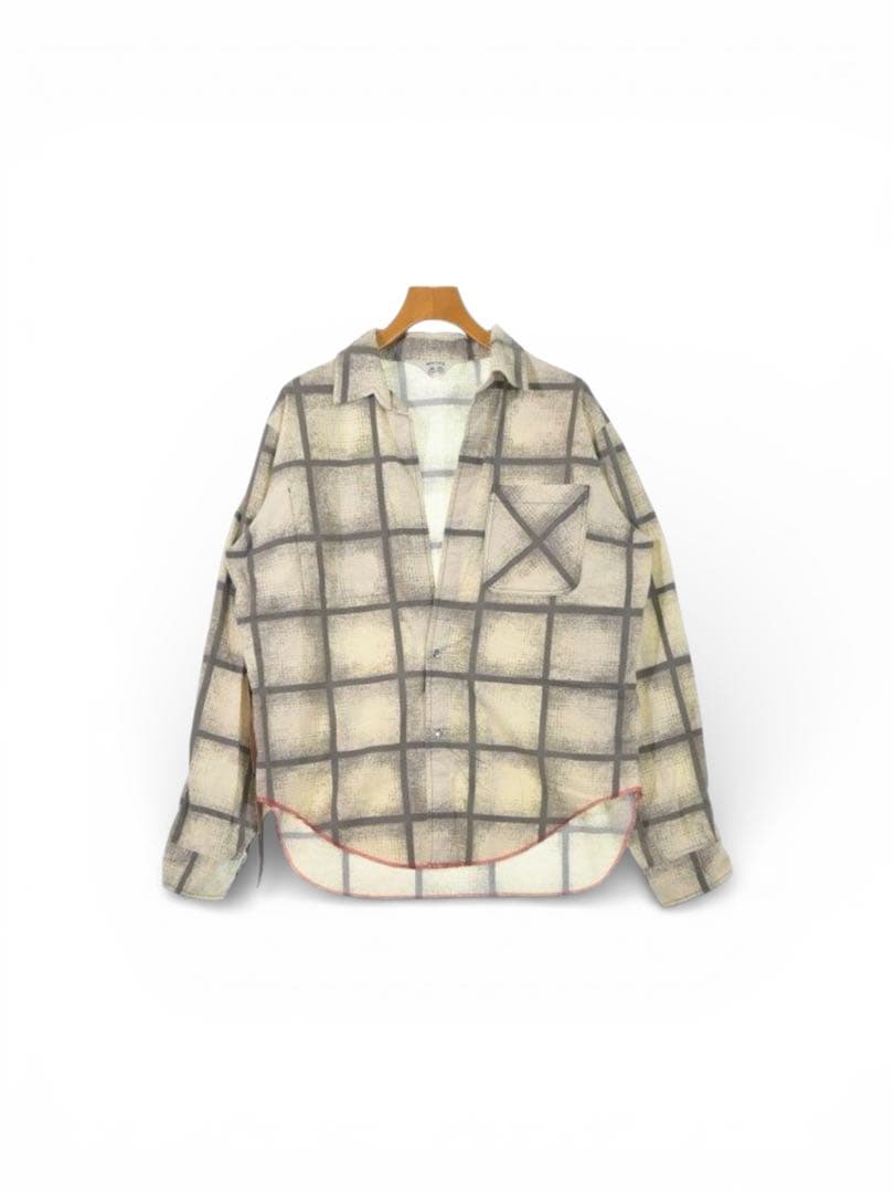 SUNSEA サンシー チェック プルオーバー シャツ 日本製