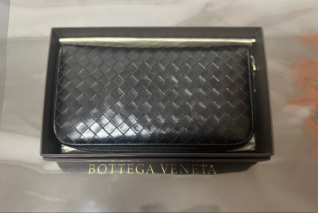 【付属品付】ボッテガヴェネタ ラウンドファスナー/ラム/黒/1️⃣✨✨✨