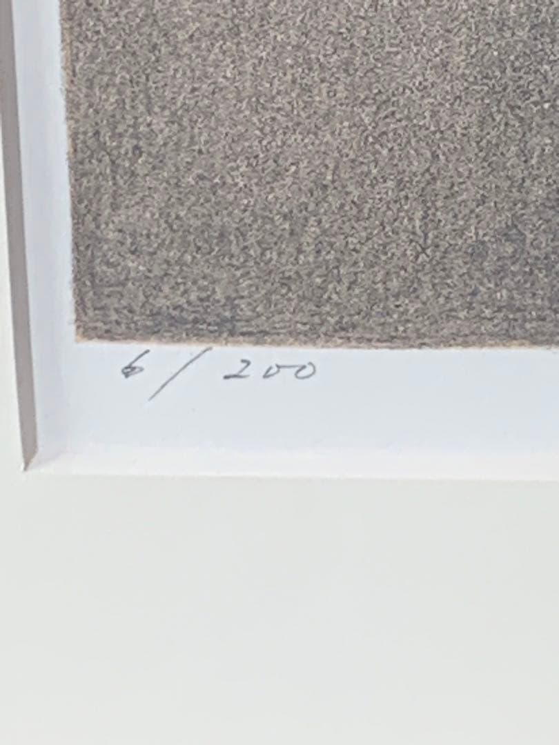 小川以久男 二科会委員 ユニコーンと少女6/200 リトグラフ 版画 額装