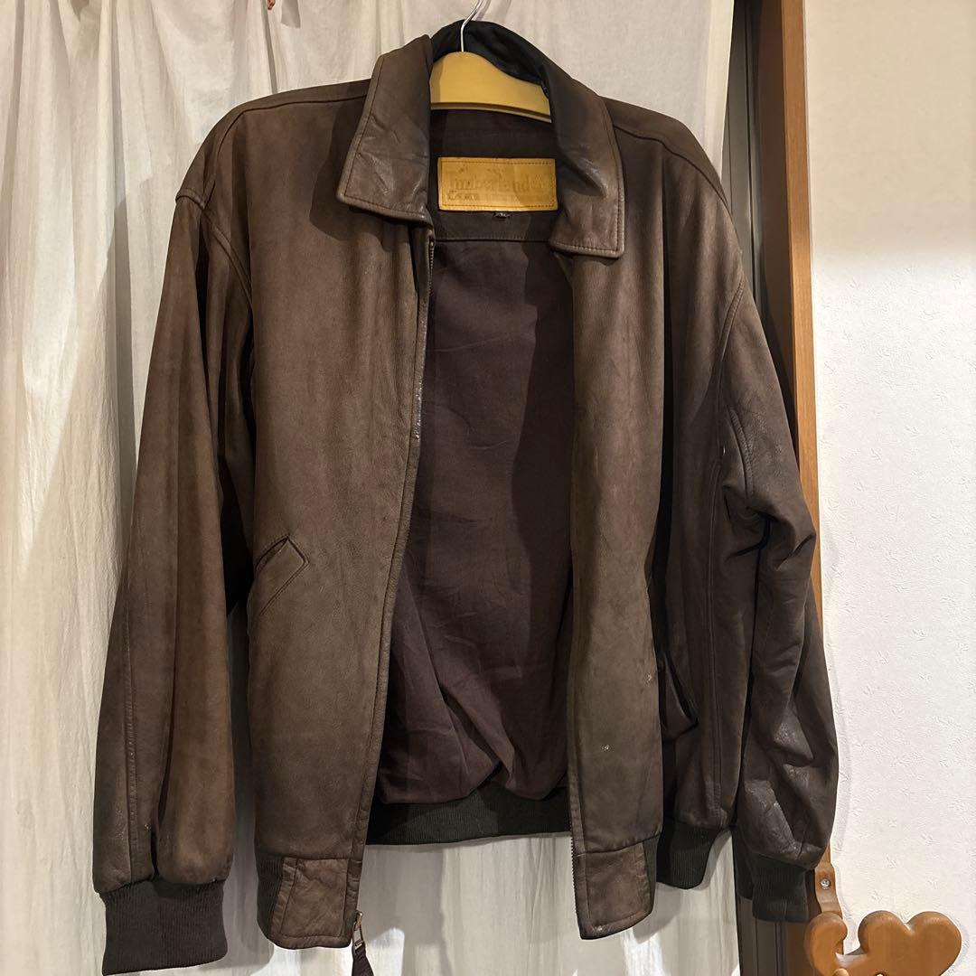 Timberland ブラウンレザージャケット Lサイズ - TIMBERLAND