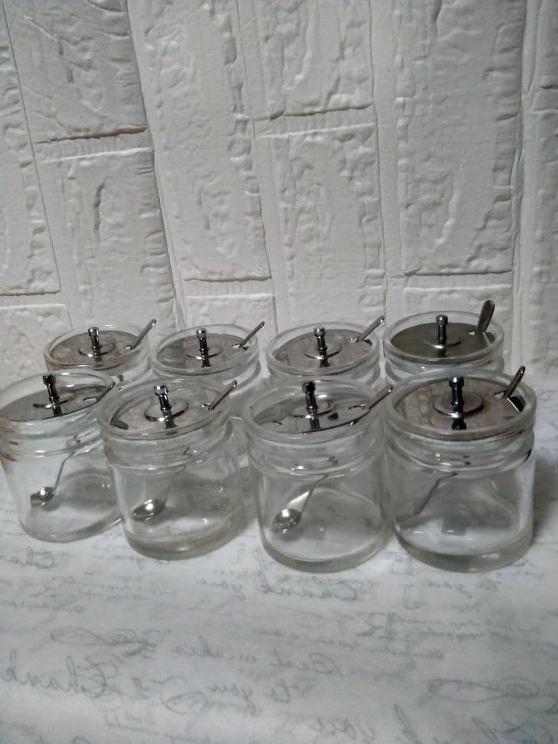 ガラス製調味料入れ8個セット(業務用) iwaki イワキ パック&レンジ 角型8点セット 耐熱ガラス 保存容器