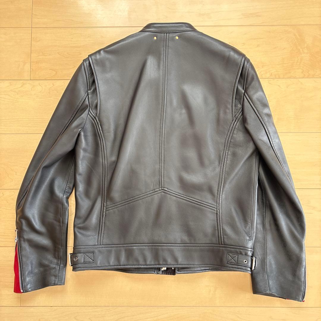 Paul Smith ブラックレザーシングルライダースジャケット Mサイズ