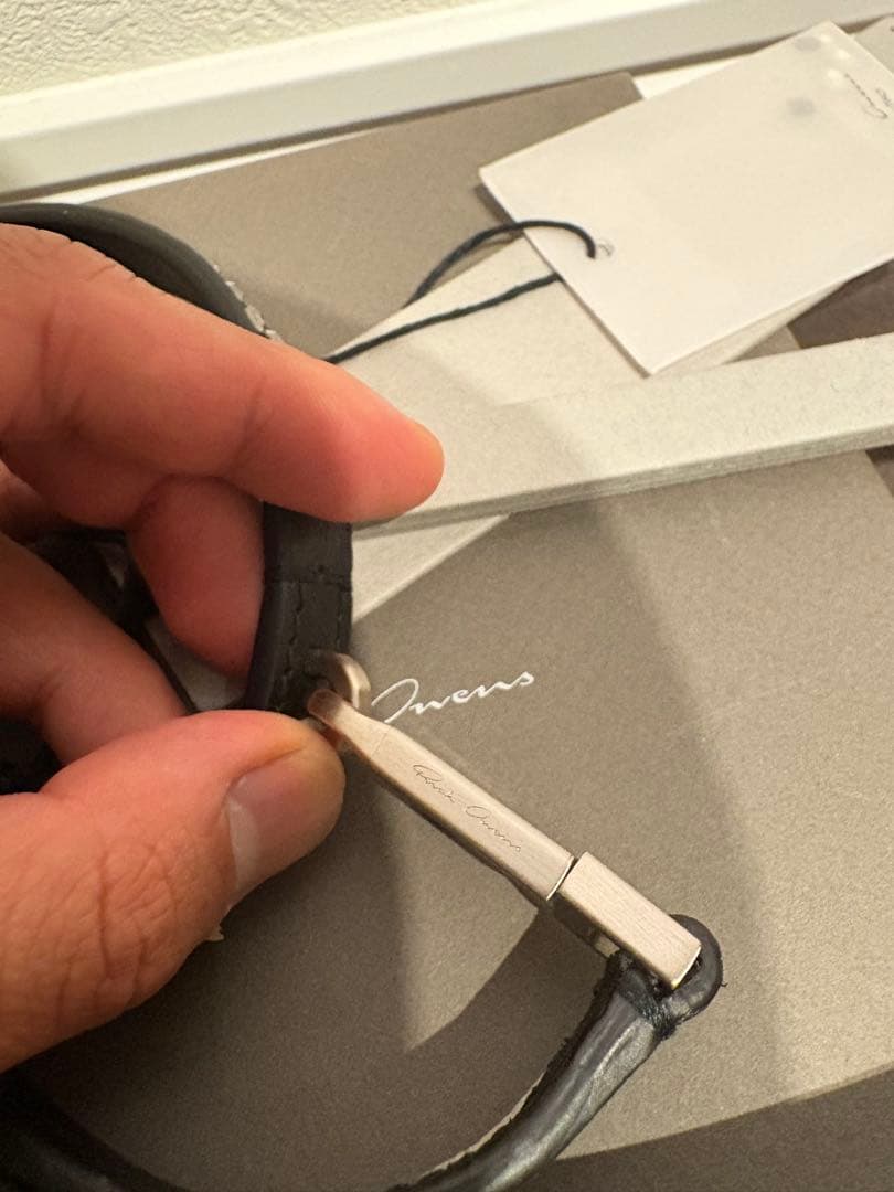 最終価格 Rick Owens ラインストーンレザーチョーカー - メルカリ