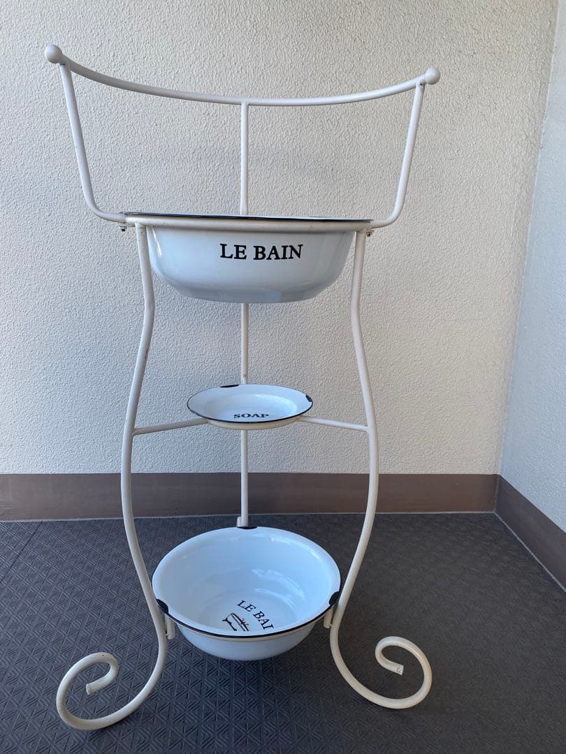 フレンチ カントリー ホーロー 洗面器&ウォッシュスタンド ボウル アンティーク