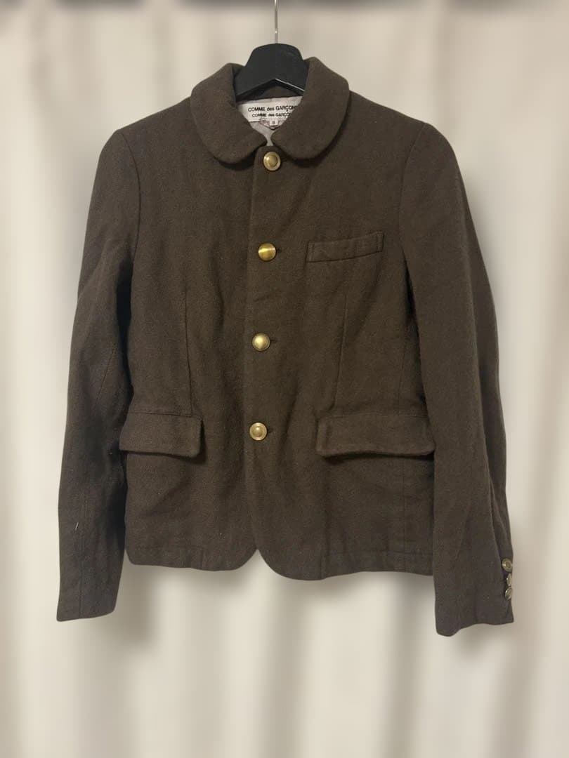 本日限定値下げ！コムデギャルソン　ラウンドカラー金釦ウールジャケット