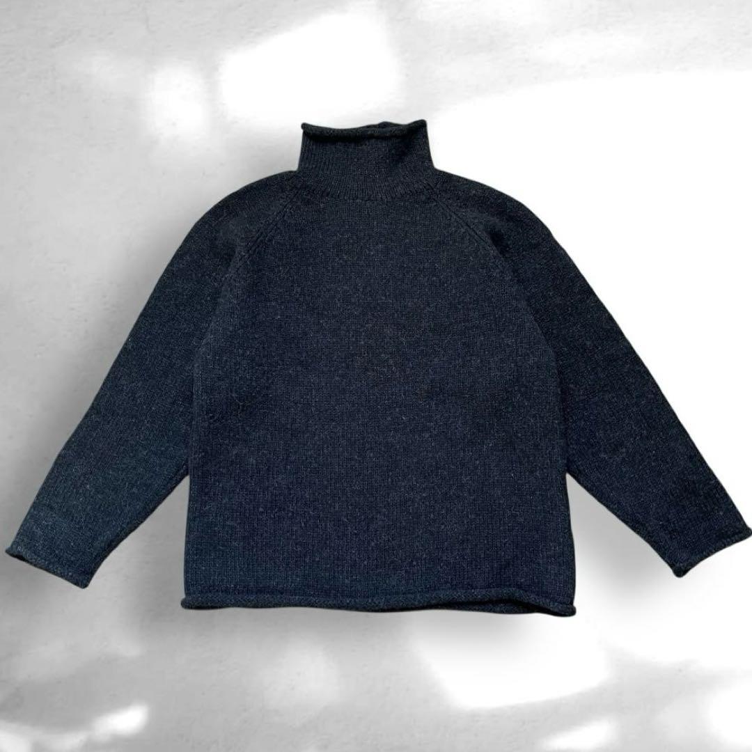 名作 ジェイクルー 巨人タグ ロールネック ニット ブラック S J.Crew